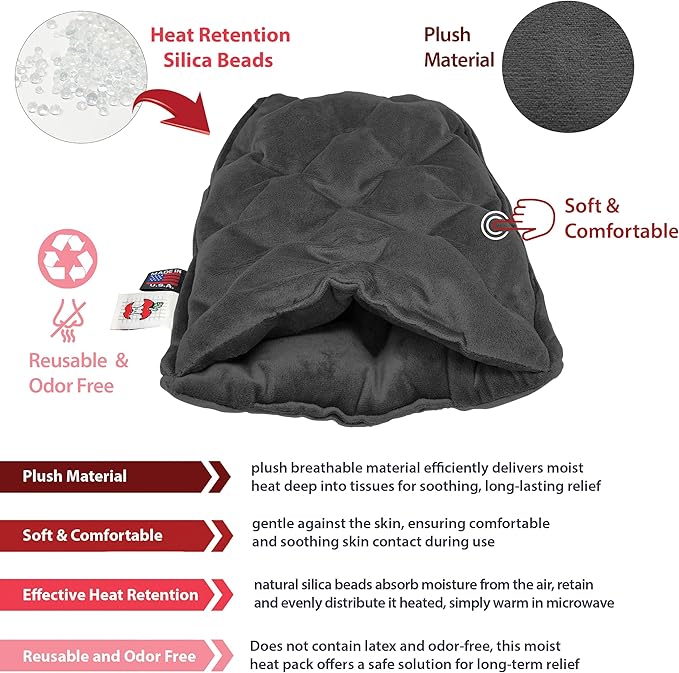 Core Products MicroBeads Moist Heat Therapy Warming Mitt for Arthritis Stiff Soreness and Trigger Finger, Natural Pain Relief for Small to Medium Size Hand (2-Pack)
