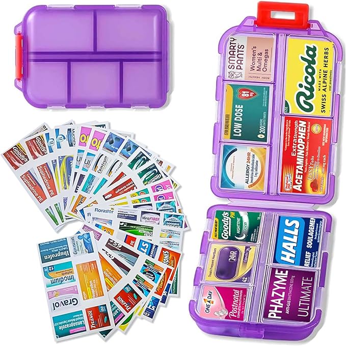 Weekly 7 Day Pill Organizer, Travel Pill Box, Pill case, Medicine Organizer, Pill Container, Pillbox 7 Day, Pill Dispenser, Medication Organizer, Pill Organizer Weekly