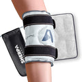 Hot and Cold Therapy Knee Wrap Gel Pack (10" x 12.5") Reusable Heating Pad & Flexible Freezer Pack for Leg Injuries and Knee Pain Relief - Grey