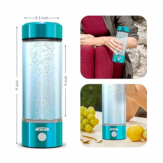 Hydrogen Water Bottle Generator - 3 Min SPE PEM Tech, 2026 Model, 420ML Portable Hydrogen Water Machine for Travel, Wellness & Recovery, Ideal for Kids, Men & Women (Turquoise)