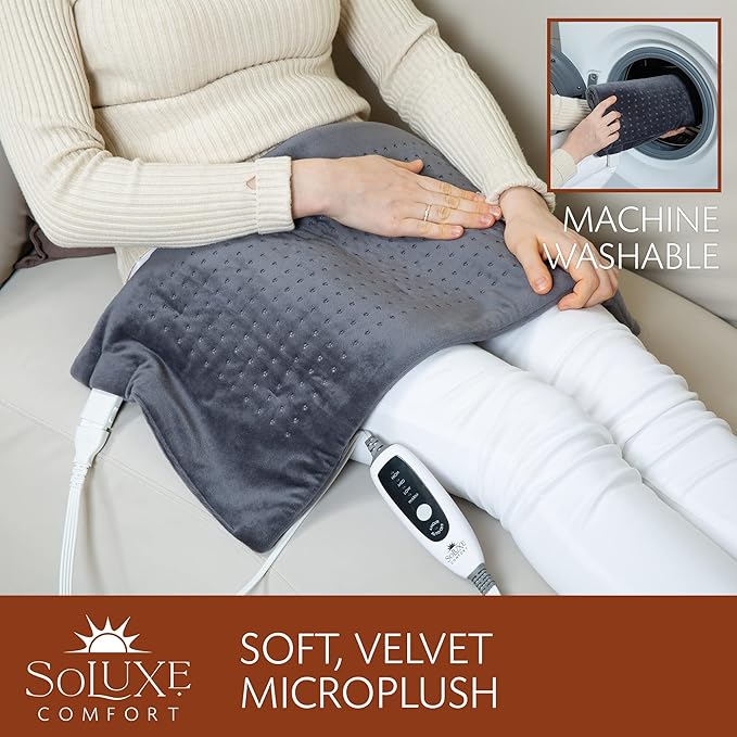 XL, King Size Heating Pad with 4 Heat Settings, Auto Shut-Off, Digital Controller, Machine Washable, Velvet Microplush, 10-Foot Cord