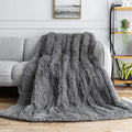 Uttermara Weighted Blanket 20 LBS Queen Size for Adults, Sherpa Fleece Weighted Blanket with Luxury Long Fur, Fluffy Cozy Warm Sherpa Plush Heavy Throw Blankets for Sofa Bed, 60 x 80 inches, Gray