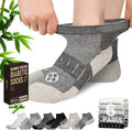 Diabetic Socks for Men,4 & 6 Pairs Low Cut Bamboo Viscose Wide Mens Diabetic Socks Size 9-11 10-13