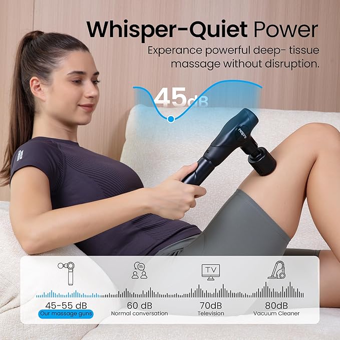 NAPRE 3-in-1 Mini Massage Gun with Heat and Cold,Deep Tissue Back Massage with Detachable Handle for Neck/Body Pain Relief,Portable Handheld Percussion Muscle Massager,Small & Quiet,5 Heads,with Case