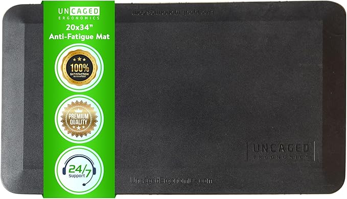 Anti Fatigue Mat Standing Desk 20x34, Non-Slip Standing Mat for Kitchen Floor, Home and Office, Thick Ergonomic Supportive All Day Padded Foam Rugs