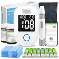 VivaGuard Ino Smart Blood Glucose Monitor Kit with Free App, Bluetooth and Rechargeable Blood Glucose Meter with 100 Strips & 100 Lancets, Travel Portable Blood Sugar Diabetes Testing Kit, No Coding