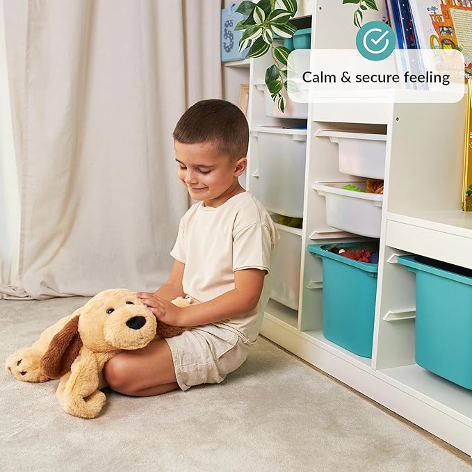 ODOXIA Weighted Lap Pad for Kids | Calming & Comforting | Weighted Lap Animal | Dog Buddy | Sensory Weighted Animals | Weighted Lap Blanket for Sensory Needs | Carrying Bag Included | 5 Lbs