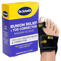 Dr. Scholl's BUNION RELIEF & TOE CORRECTOR // Massaging Gel Bunion Splint & Big Toe Straightener - Orthopedic Bunion Corrector for Women & Men - Bunion Pads for Bunion Pain Relief, 1 Support Set (Left & Right)