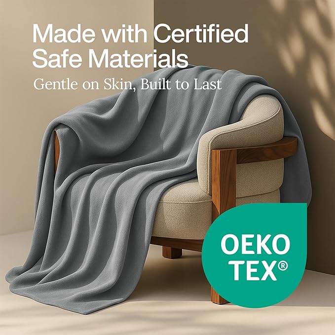 HomeSmart King Size Weighted Blanket Cover – Ultra Soft Grey Minky Duvet, Fits 92x104 Weighted Blanket (Cover Only)