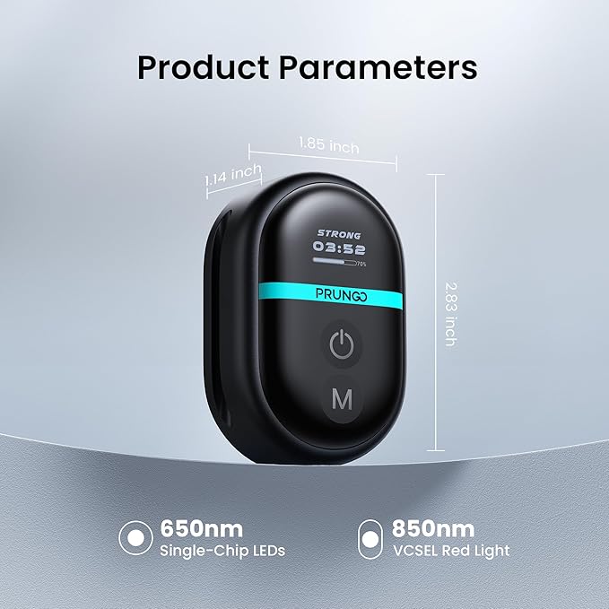 Red Light Therapy Module, PRUNGO 650nm red Light and 850nm Infrared Polarized Light Device to relieves The Pain for Wrists, Ankles, Knees and Other Joints or Muscle Areas of The Body