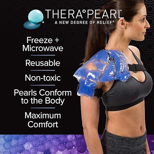 TheraPearl Color Changing Shoulder Wrap, Reusable Hot Cold Therapy Wrap with Gel Beads for Shoulder Pain Relief, Flexible Hot and Cold Compress, Best Ice Pack for Rotator Cuff Pain, Sports Injuries