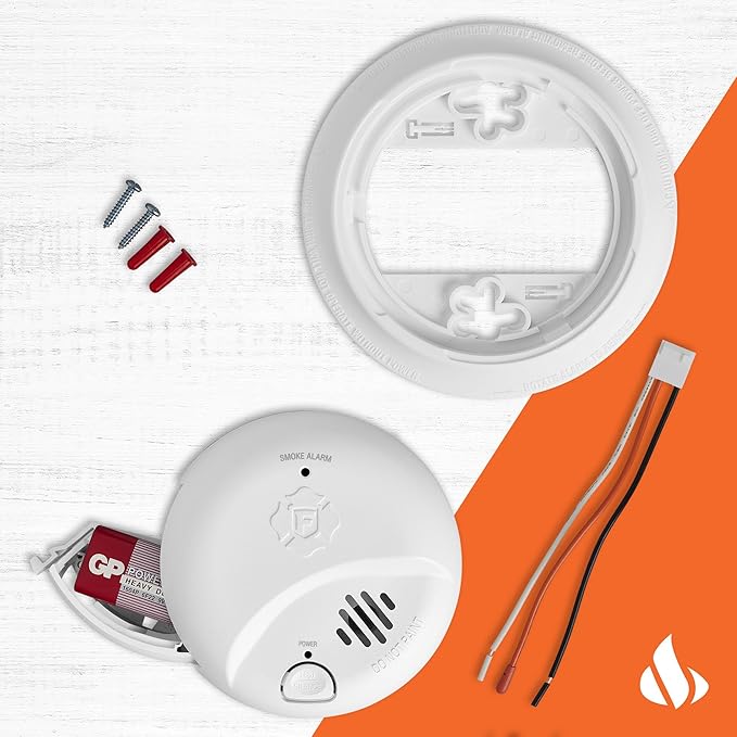 First Alert SMI100-AC, Hardwire Interconnect Smoke Alarm with Battery Backup, 12-Pack