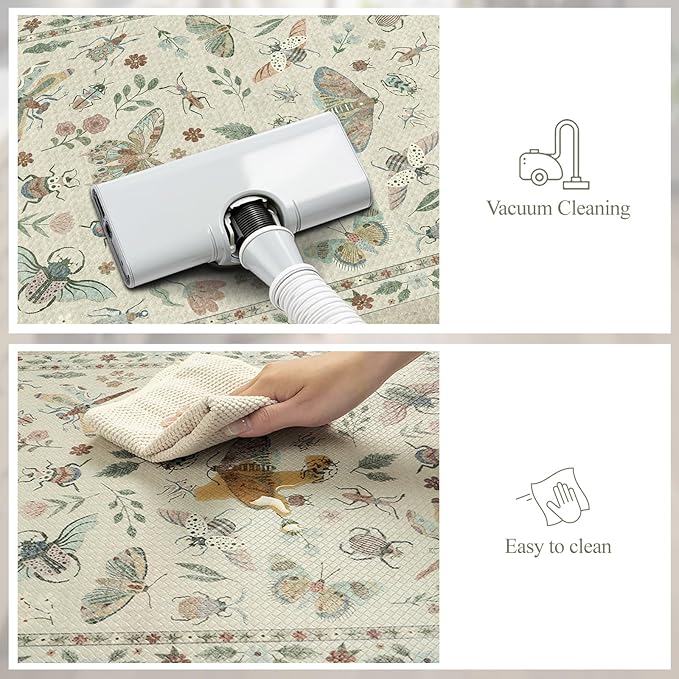 LEEVAN Anti Fatigue Mats for Kitchen Floor Non-Slip, Cushioned Kitchen Mats for Floor 2 Piece, Tan Memory Foam Kitchen Mat Set, Waterproof Ergonomic Standing Mat for Bar, Office,Desk, Laundry