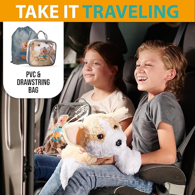 FRIENDLY CUDDLE Weighted Lap Blanket for Kids & Adults – Kids Weighted Blanket – ASD, Sensory Processing Weighted Stuffed Animals Dog Toy – Microwavable Weighted Lap Pad for Kids, 5 Lbs