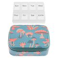 Karma, Travel Pill Case, Weekly Travel Pill Organizer, Removable 8-Compartment Pill Box, Travel Pill Medicine Organizer, Mushroom