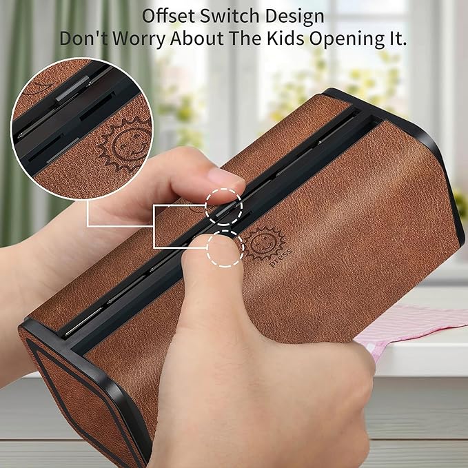 Pill Organizer 7 Day AM PM, Discreet 2 Times a Day Weekly Pill Box with Double Protection Shell, Large Capacity Portable Vitamin Case for Travel Meds & Medicine Organizer, Brown