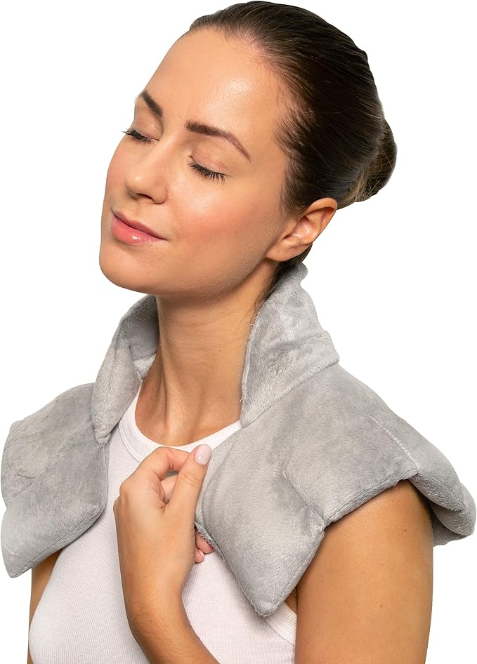 Bed Buddy Microwavable Heating Pad and Cooling Neck Wrap, Comfort Wrap for Neck and Shoulders, Microwavable for Moist Heat Therapy and Freezable for Cooling Therapy, Lavender & Rose Aromatherapy