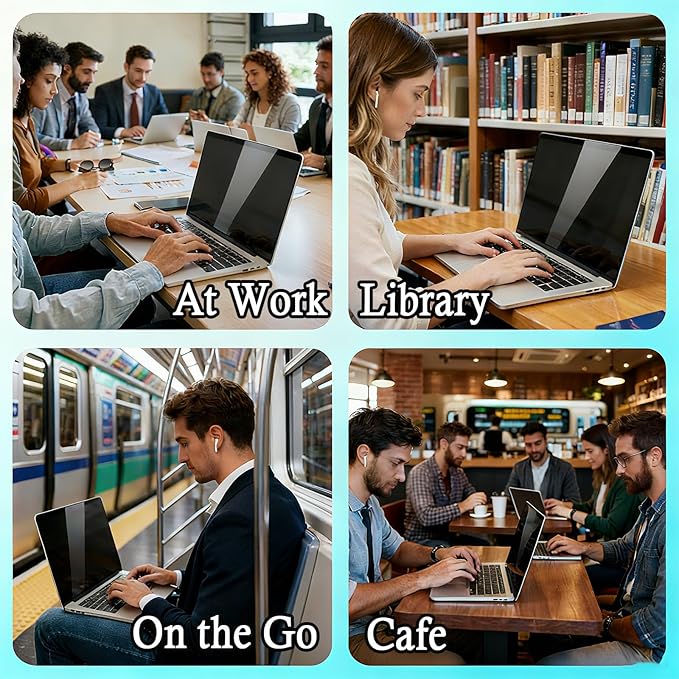 19.5 Inch Privacy Screen for Computer Monitor, 16:10 Anti-Spy Filter for Laptop & PC Display, Blue Light Blocking Anti-Glare Reversible Protector Film, Easy Slide-Mount Installation (19.5 Inch Widescreen(16:10))