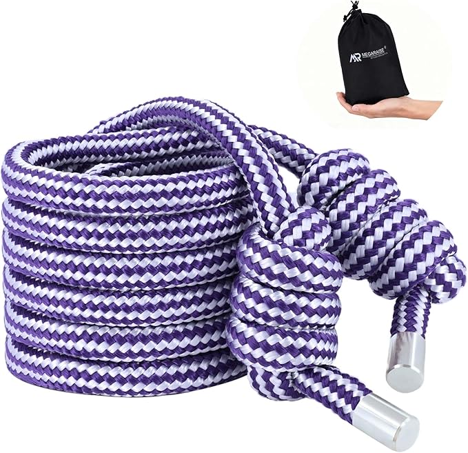 Flow Rope Weighted Fitness Jump Rope for Women Men Workout, Adjustable 1.44lb Heavy Rope for Adult Exercise, Mobility & Coordination Training at Home Gym & Outdoors