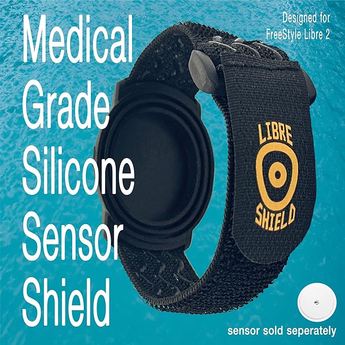 Armband 2 ~ Freestyle Libre 2/2+ / Rio - Sensor Saver - No More Adhesive Patches (Black Matte)