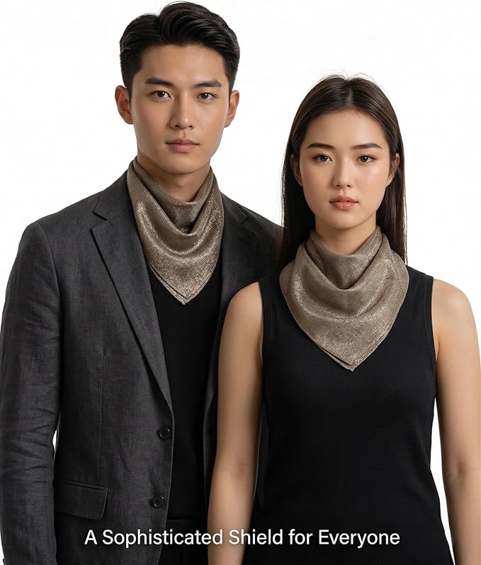 EMF Scarf Shielding 5G RF and EMF made with Silver Fabric, Unisex