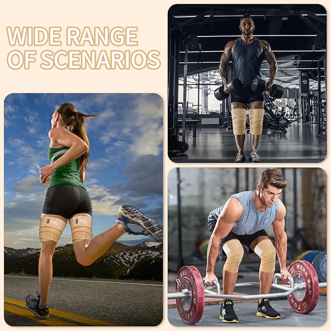 ONTYZZ Adjustable Calf Compression Bandage Support Knee Wraps Elastic Sports Knee Bands for Ankle Elbow Wrist Replacement