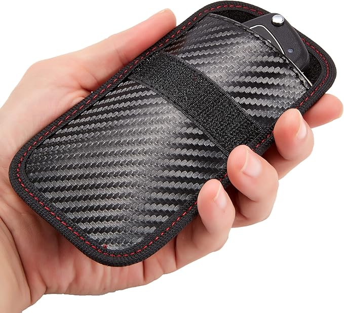 Faraday Key Fob Protector - 2 Pack Mini Anti-theft Pouch Key Fob RFID Signal Blocking Faraday Bag for Key Fob