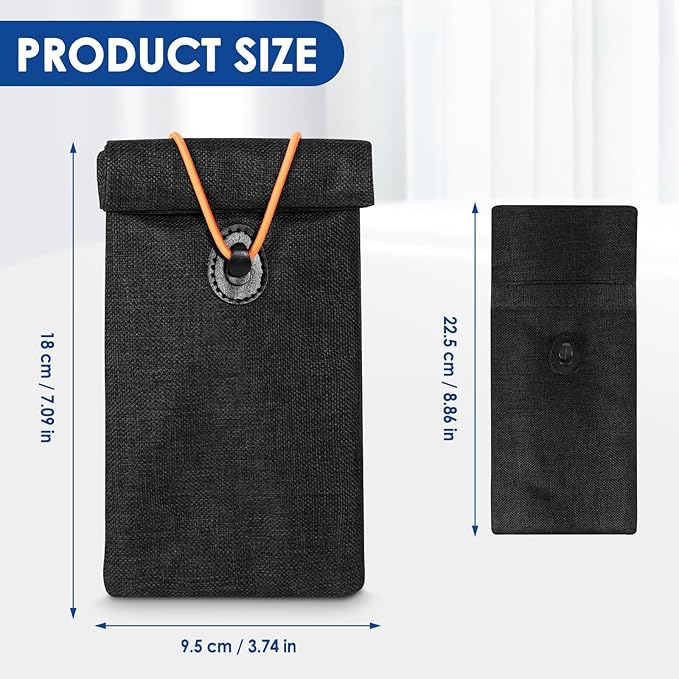 Faraday Bag, RFID Signal Blocking Bag, GPS Car Key Cell Phone Signal FOB Blocker Wallet Shielding Pouch Privacy Protective Case, Car Security Protection, Anti-Theft Pouch, Anti-Tracking Anti-Spying