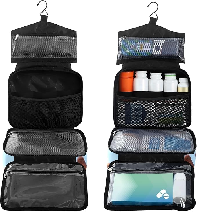 Fustylead 3d Funny Giraffes Driving Car Large Medical Supplies Organizer Bag with Zipper Empty First Aid Bag Trauma Kit for Traveling Hiking Camping
