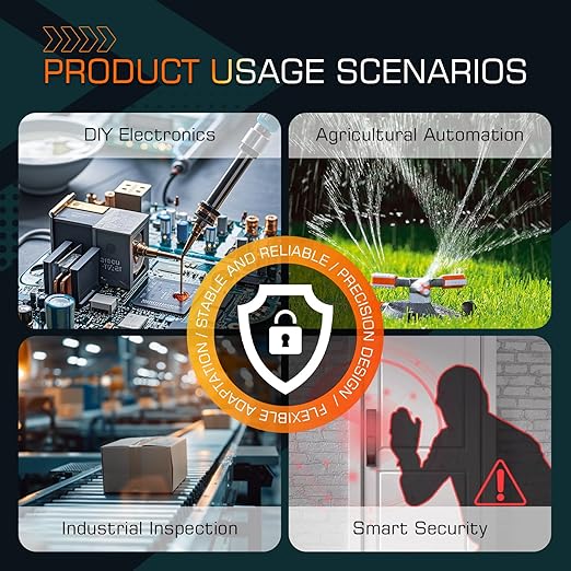 CQRobot 5.8GHz Doppler Effect Microwave Motion Sensor Compatible with Arduino and Raspberry Pi Motherboard. for Industry, Transportation, Agriculture, Smart Home, Security Monitoring, etc.