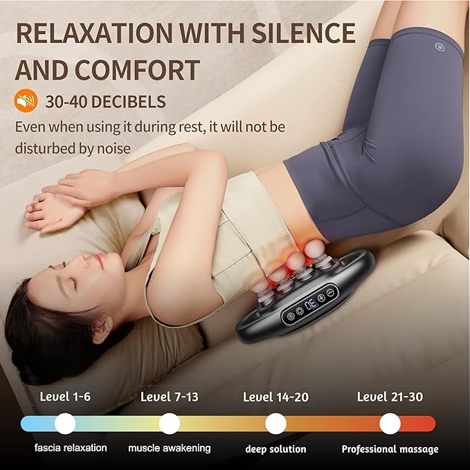 16 Head Massage Gun Deep Tissue - 2026 Upgraded 16-Drive Back Muscle Massager with 3 Modes & 30 Intensities, Portable Muscle Massager for Buttocks Muscles Pain Relief, Waist, Back, Neck