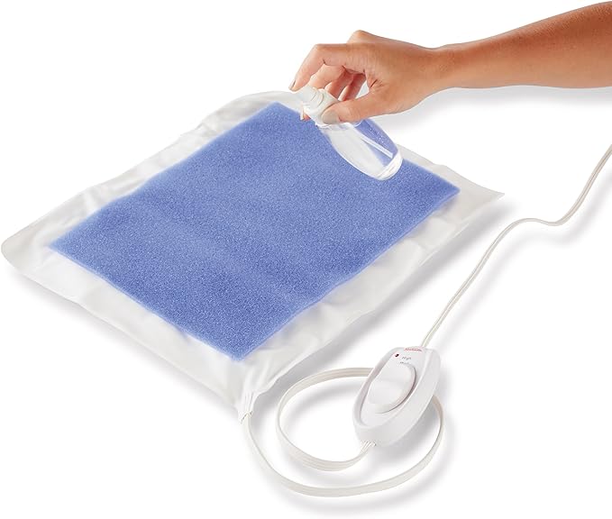 Sunbeam Heating Pad for Pain Relief | Standard Size Ultra Heat, 3 Heat Settings | Light Blue, 12 Inch x 15 Inch