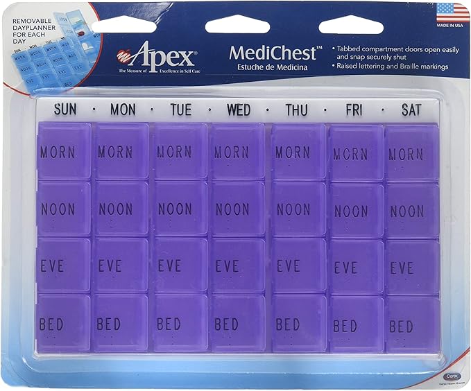Apex Medi Chest Pill Organizer for Vitamins and Medication - 1 Ea