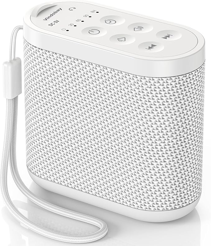Portable Travel Sound Machine for Adults, Baby Sleeping : Super Long-Lasting & Rechargeable Battery, Headphone Jack, 21 Sounds - White Noise Machine for Office Privacy & Noise Canceling, Home, Gift