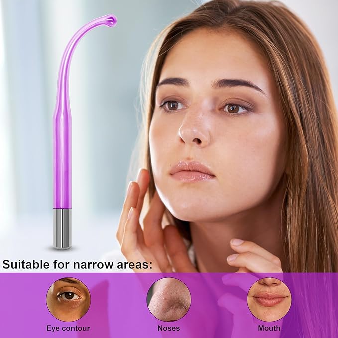 Electrode Wand Glass Tube Handheld Spare Parts for Hi Frequency Instrument Elitzia ETJX006AS (Violet Point)