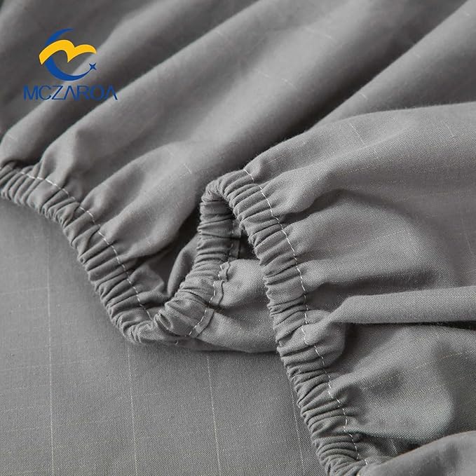Grounding Sheets King Size, 20% Silver Fiber + 80% Organic Cotton, Conductive Fitted Grounded Bed Sheet with Deep Pocket for Bed & Sleeping (Gray, 78"x80"x15")