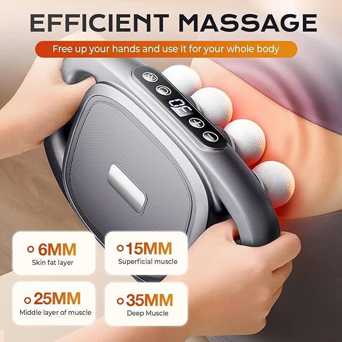 16 Head Massage Gun Deep Tissue - 2026 Upgraded 16-Drive Back Muscle Massager with 3 Modes & 30 Intensities, Portable Muscle Massager for Buttocks Muscles Pain Relief, Waist, Back, Neck