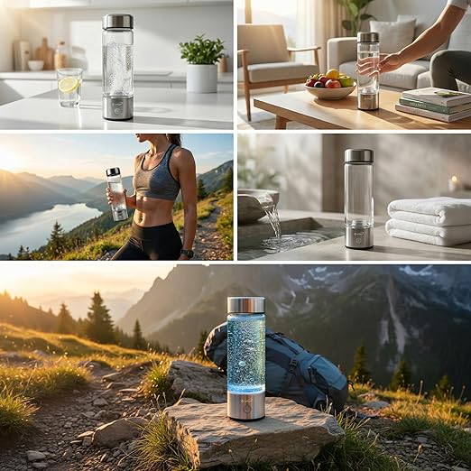 2026 Hydrogen Water Bottle, Up to 3100 PPB in 3 Mins, SPE PEM Tech, 1500mAh Rechargeable Portable Hydrogen Water Bottle, 420ml/14OZ for Travel, Gym, Home, Office, Daily Use | Gift for Family & Friends