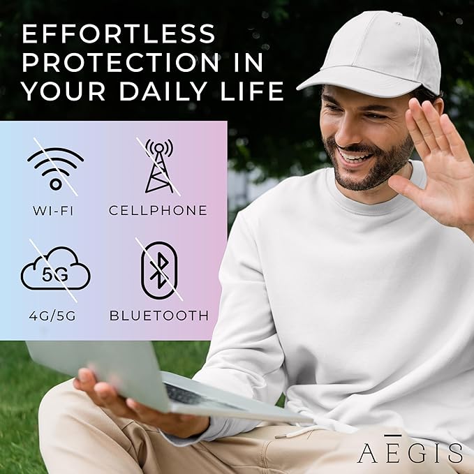 Aegis Apparel Faraday Hat, Silver Lining Fabric Blocks 99% of Wi Fi, Bluetooth, Cell Towers E M F Protection
