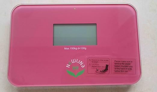 NewlineNY Step-on Super Mini Smallest Travel Bathroom Scale with Protection Sleeve: SBB0638SM-SI(Strawberry Ice)+S001MG