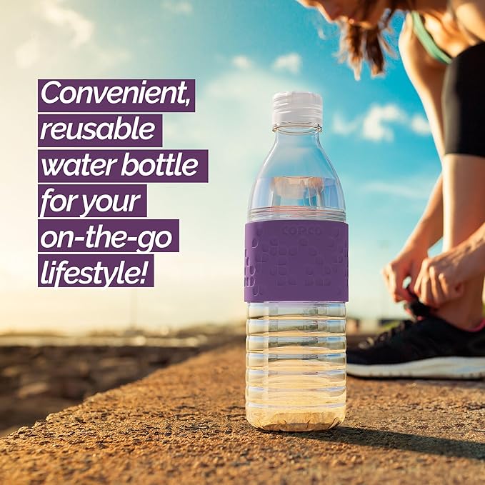 Copco Hydra Water Bottle with Spill-Resistant Lid, 16.9 oz - Reusable Tritan Non-Slip Sleeve, Twist-Open Body - BPA-Free, Leak-Proof, Durable & Portable for Gym, Office, School (Lime Green)