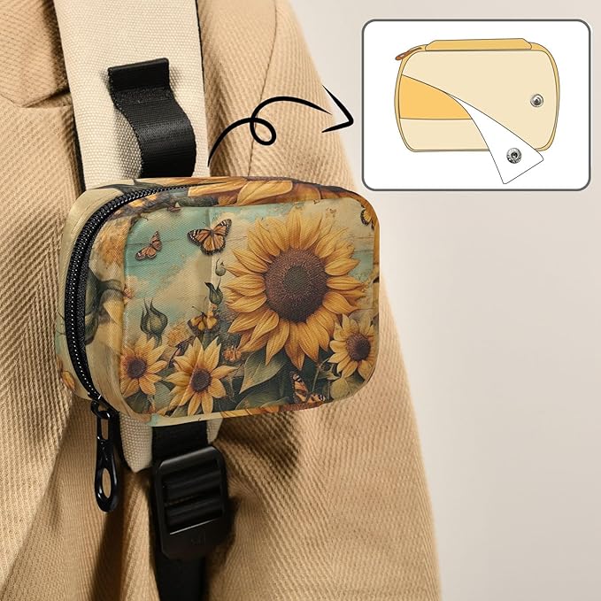 Travel Pill Case Sunflower Sky Weekly Small Pill Box 7 Day Pill Box Pill Organizer Bag