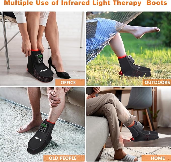 TUOB Red Light Therapy for Foot, 6000mAh Cordless Near Infrared Light Therapy Device Foot Wrap Full Cover Feet Ankle Toes Instep for Joint Pain Relief