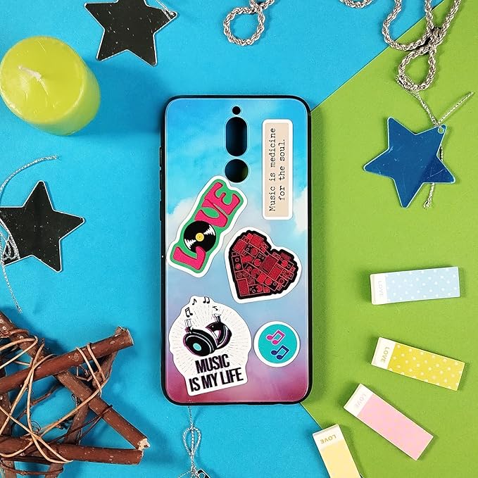 BulbaCraft 100Pcs Music Stickers for Water Bottle & Laptop, Musical Stickers & Decals for Adults, Gifts for Music Lovers & Musicians, Gifts for Women & Men