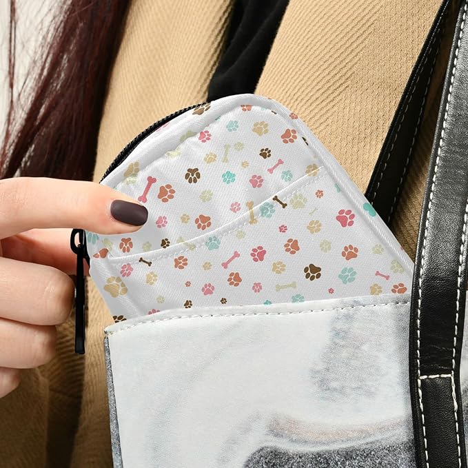 Pill Box Dog 7 Day Pill Case Travel Pill Organizer Bag with Zipper Portable Weekly Vitamin Medicine Supplement Holder Pouch Bag