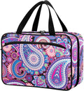 Naanle Pill Organizer Bag Travel Pill Bottle Medicine Organizer Home Storage Medication Bag for Vitamin Supplements, Traditional Paisley Flowers Empty First Aid Bag for Car Camping, 1.0 Count