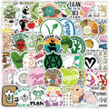 106Pcs Vegan Stickers, Waterproof Vinyl, Vegan Lifestyle and Food Stickers(Vegetarian), Suitable for Water Bottles, laptops, Mobile Phones, Diaries, Skateboards, scrapbooks, Bumper Stickers
