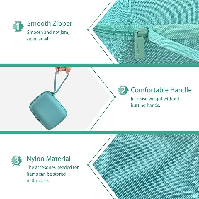 co2CREA Hard Case Replacement for OMRON Evolv Bluetooth Wireless Upper Arm Blood Pressure Monitor BP7000 HEM-7600T-BK (Mint Green Case)
