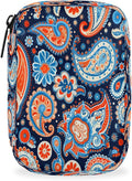 Flower Paisley Pill Box Small Travel Organizer 7 Day Weekly Ethnic Floral Medicine Case Cute Compact Size Vitamin Container Portable Holder Bag with Zipper