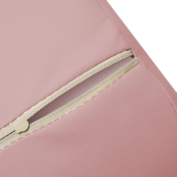 Saloniture 3/4 Round Massage Table Bolster Under-Knee Pillow Pad - 26 x 6 x 4-1/2 Inch - Pink